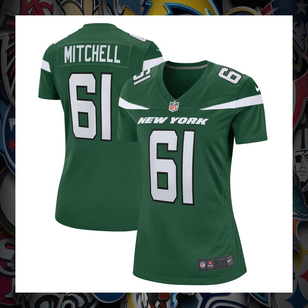 Max Mitchell New York Jets Gotham Green Football Jersey 8 Max Mitchell New York Jets Gotham Green Football Jersey word2