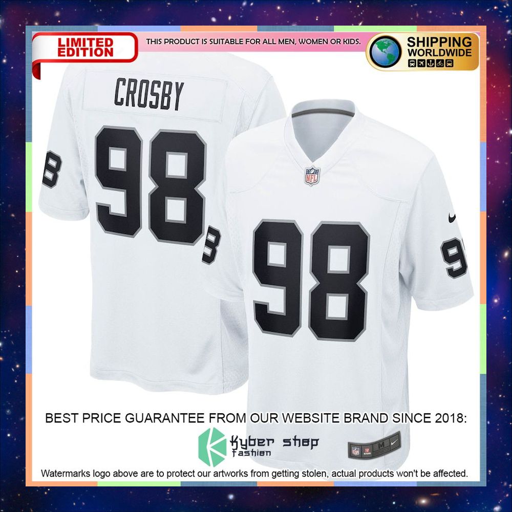 Maxx Crosby Las Vegas Raiders White Football Jersey 4 Maxx Crosby Las Vegas Raiders White Football Jersey word2