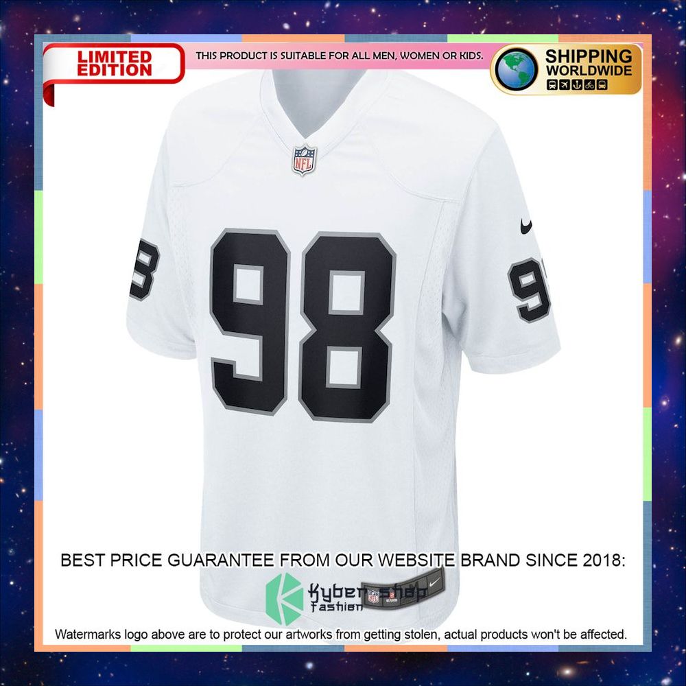 Maxx Crosby Las Vegas Raiders White Football Jersey 5 Maxx Crosby Las Vegas Raiders White Football Jersey word2