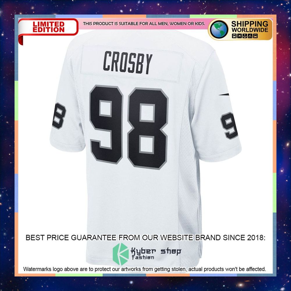 Maxx Crosby Las Vegas Raiders White Football Jersey 6 Maxx Crosby Las Vegas Raiders White Football Jersey word2