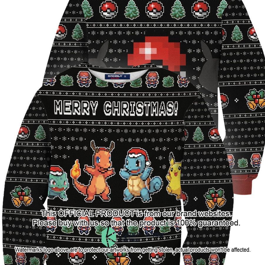 Merry Christmas Pokemon Christmas Sweater word1