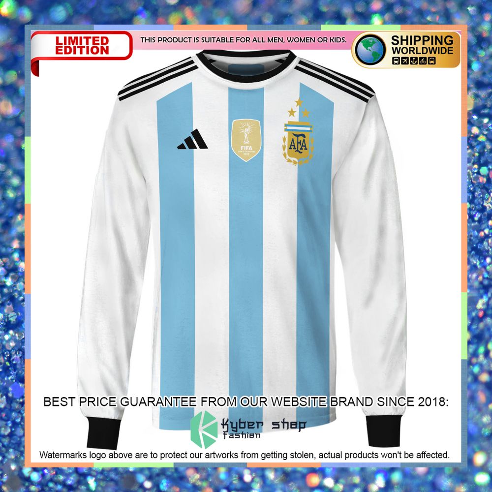 Messi 10 3 Stars Argentina Football Team 3D Hoodie, Shirt 12 Messi 10 3 Stars Argentina Football Team 3D Hoodie, Shirt word3