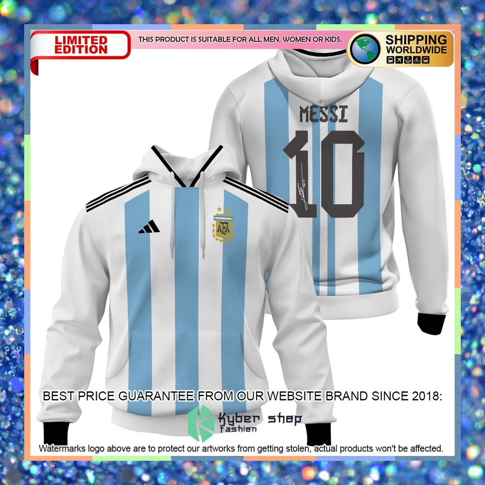 Messi 10 3 Stars Argentina Football Team Hoodie, Shirt 8 Messi 10 3 Stars Argentina Football Team Hoodie, Shirt word3