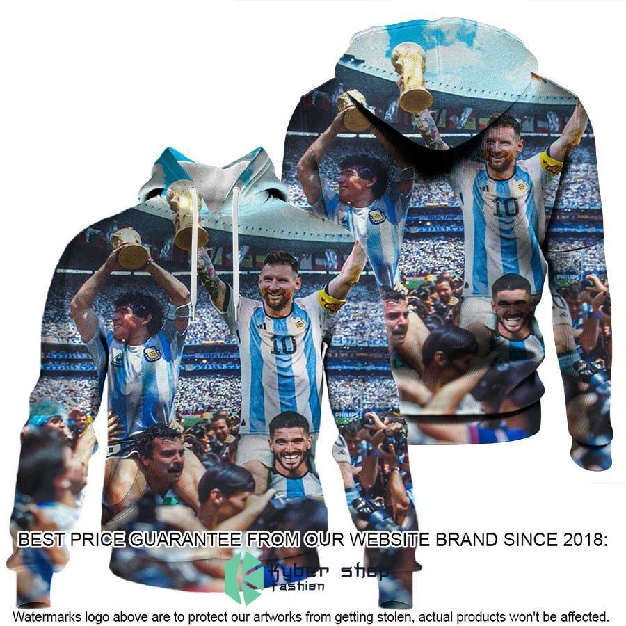 Messi 10 Argentina Champions World Cup 2022 3D Hoodie, Shirt
