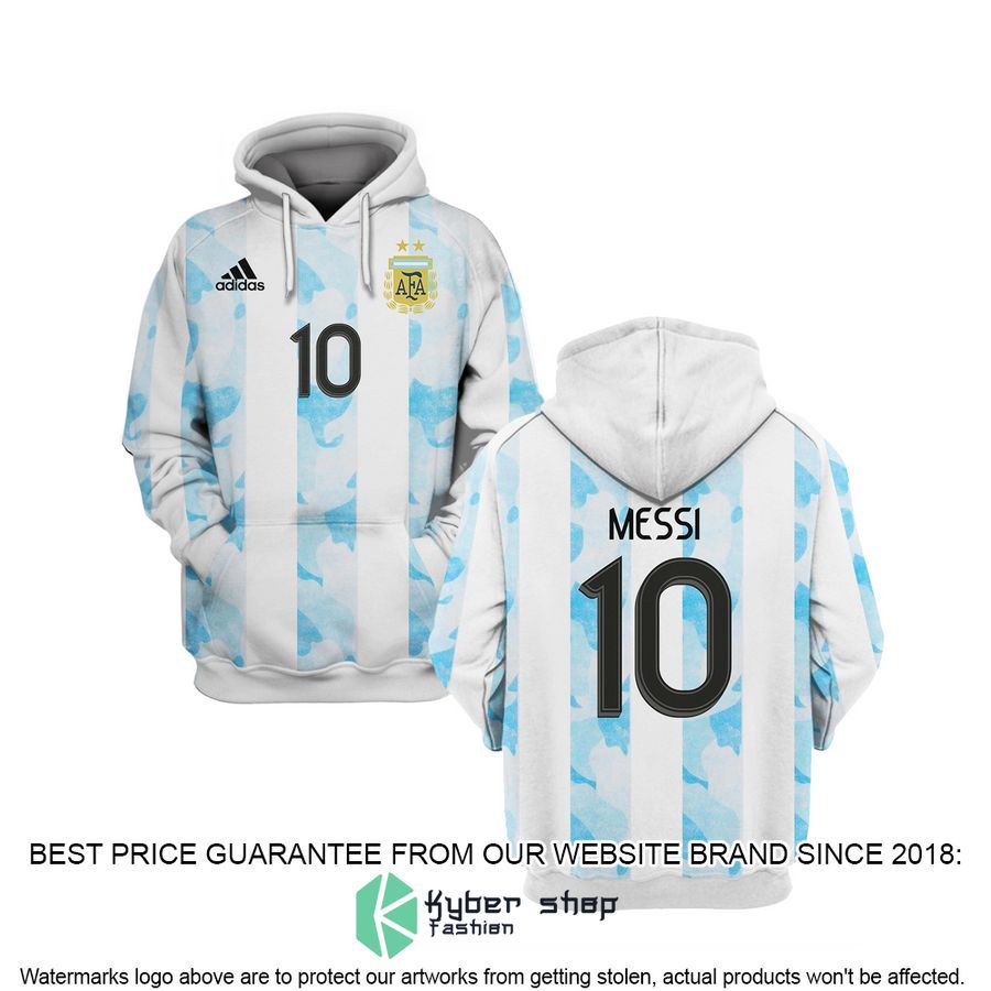 Messi 10 Argentina Football Team Camo 3D Hoodie, Shirt