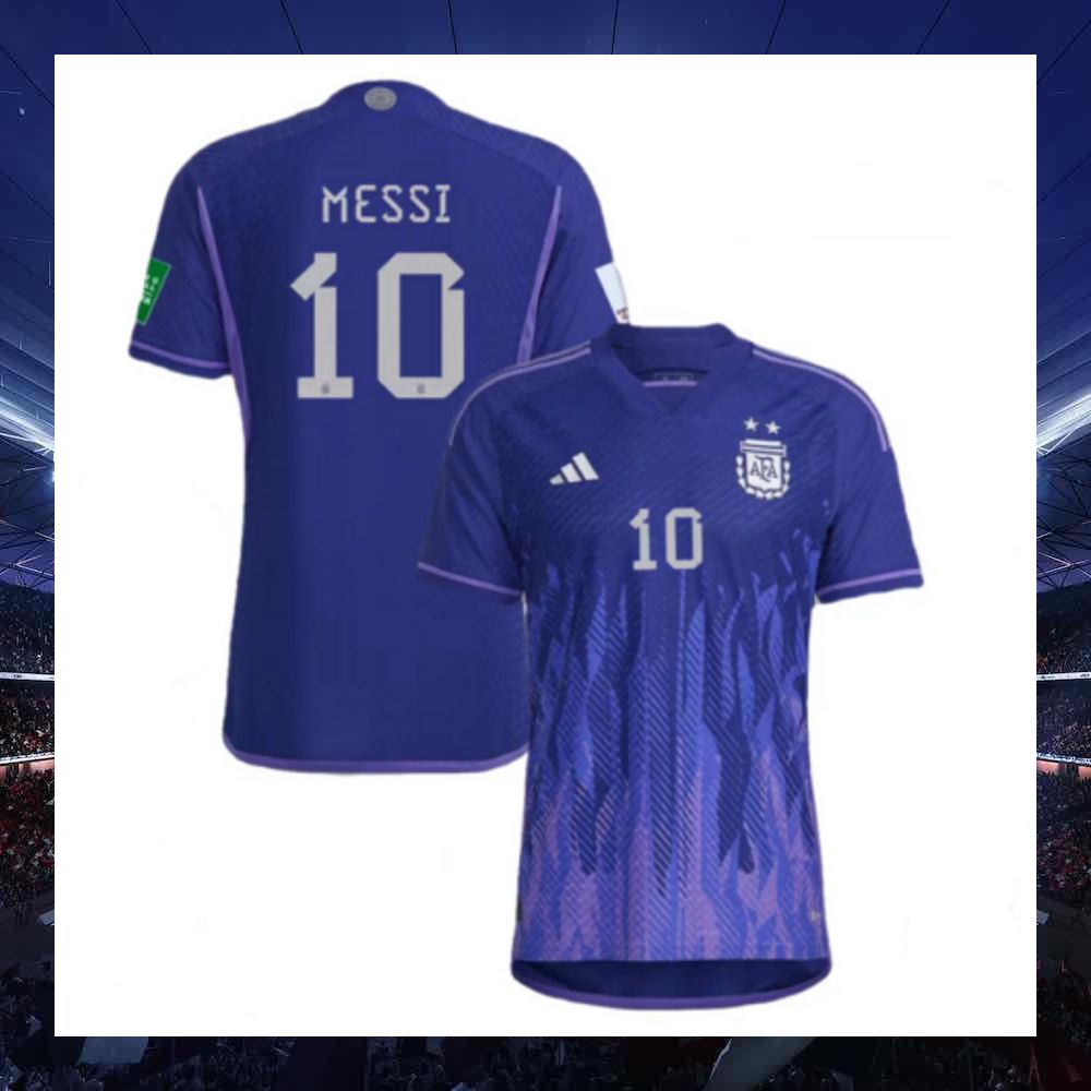 Messi 10 World Cup 2022 Argentina Away Team Jersey