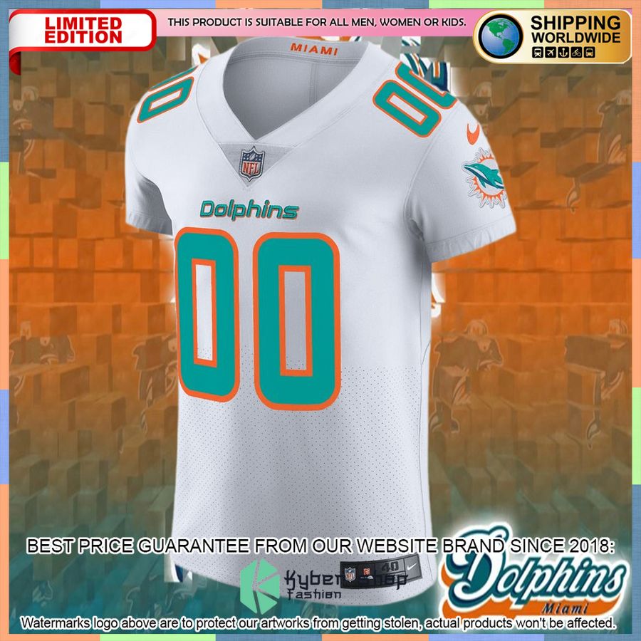 Miami Dolphins Vapor Untouchable Elite Custom White Football Jersey 5 Miami Dolphins Vapor Untouchable Elite Custom White Football Jersey word3