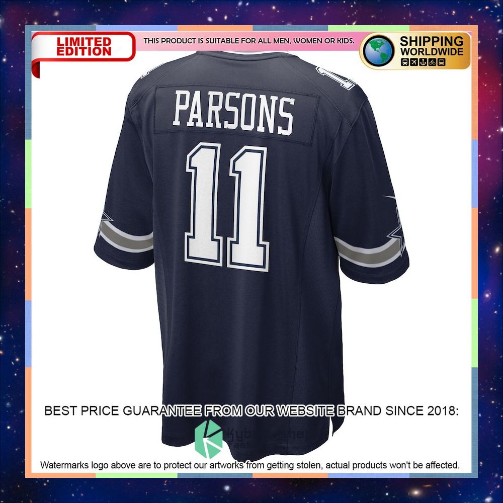 Micah Parsons Dallas Cowboys 2021 NFL Draft First Round Pick Navy Football Jersey 6 Micah Parsons Dallas Cowboys 2021 NFL Draft First Round Pick Navy Football Jersey word3