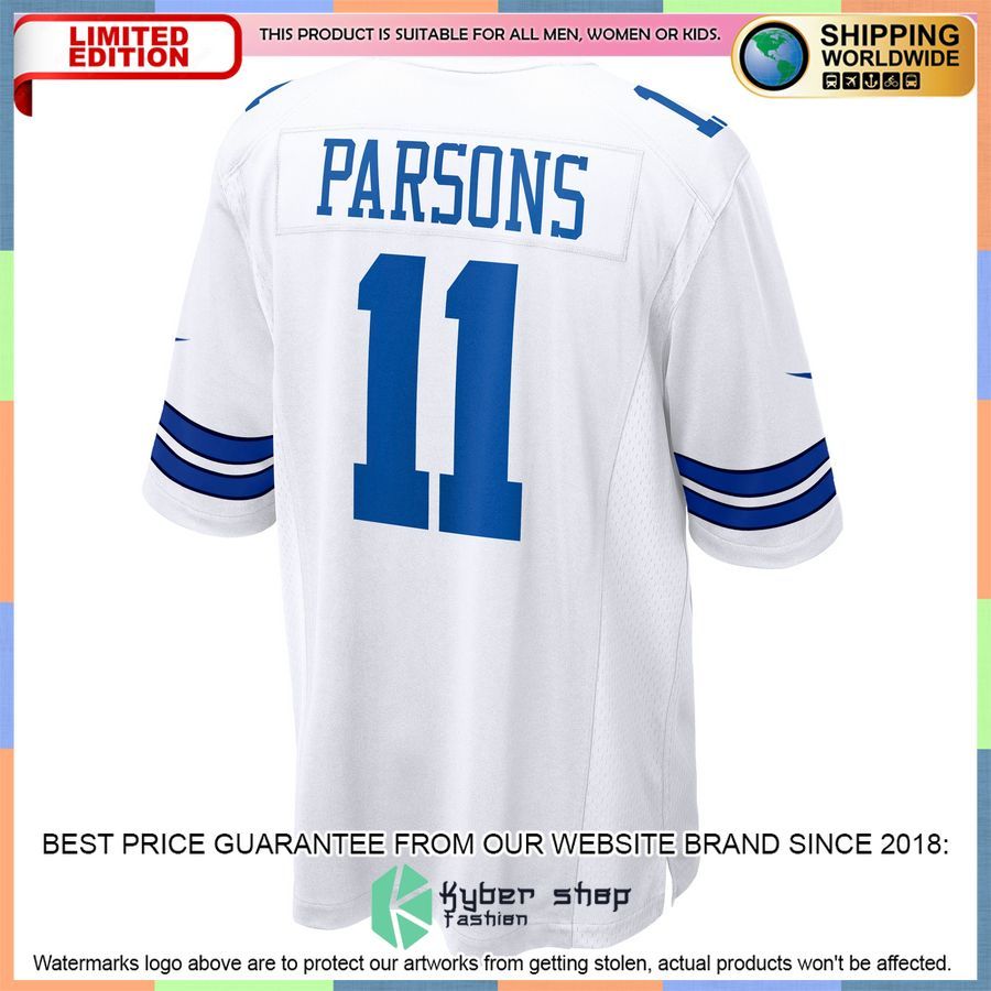 Micah Parsons Dallas Cowboys White Football Jersey 3 Micah Parsons Dallas Cowboys White Football Jersey word1