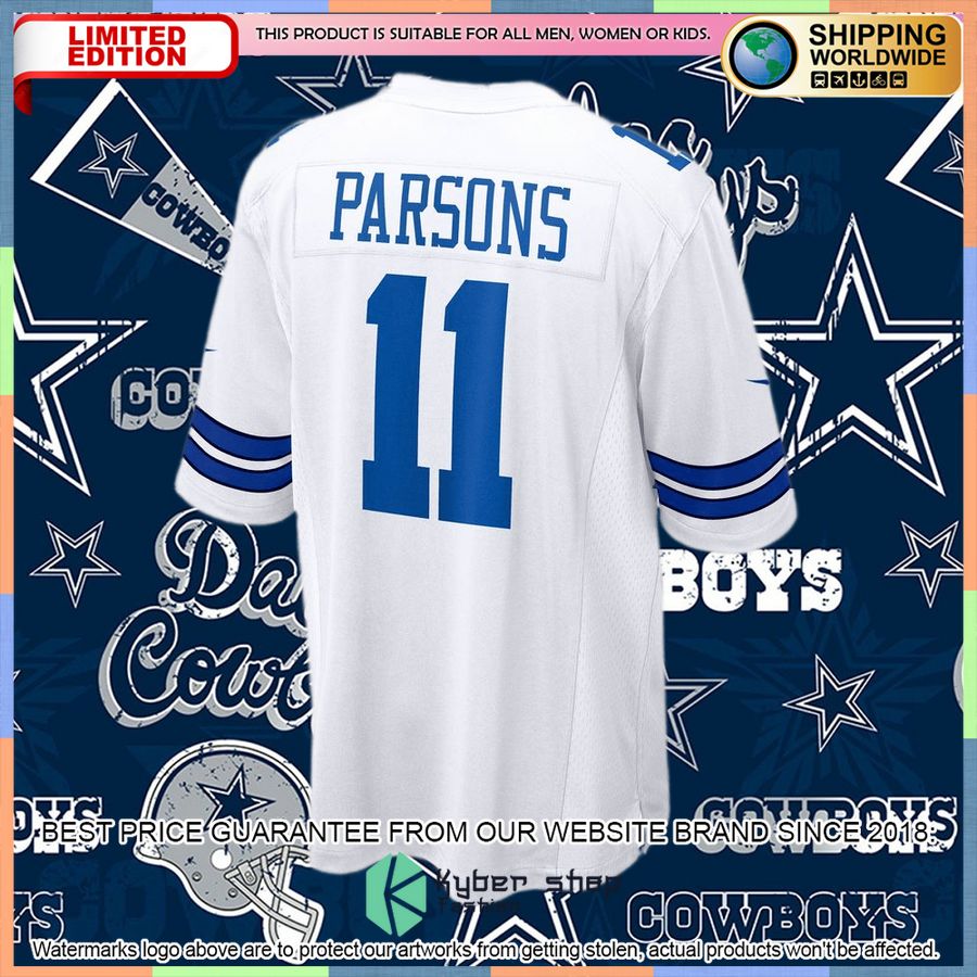 Micah Parsons Dallas Cowboys White Football Jersey 6 Micah Parsons Dallas Cowboys White Football Jersey word1