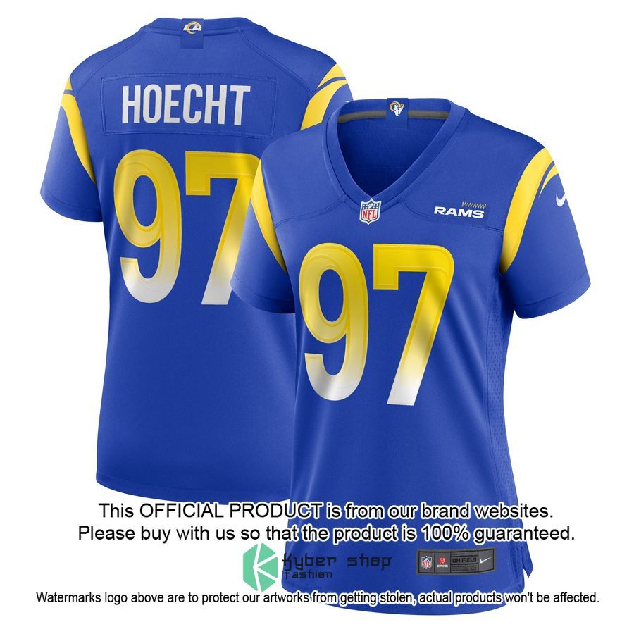 Michael Hoecht Los Angeles Rams Women's Royal Football Jersey