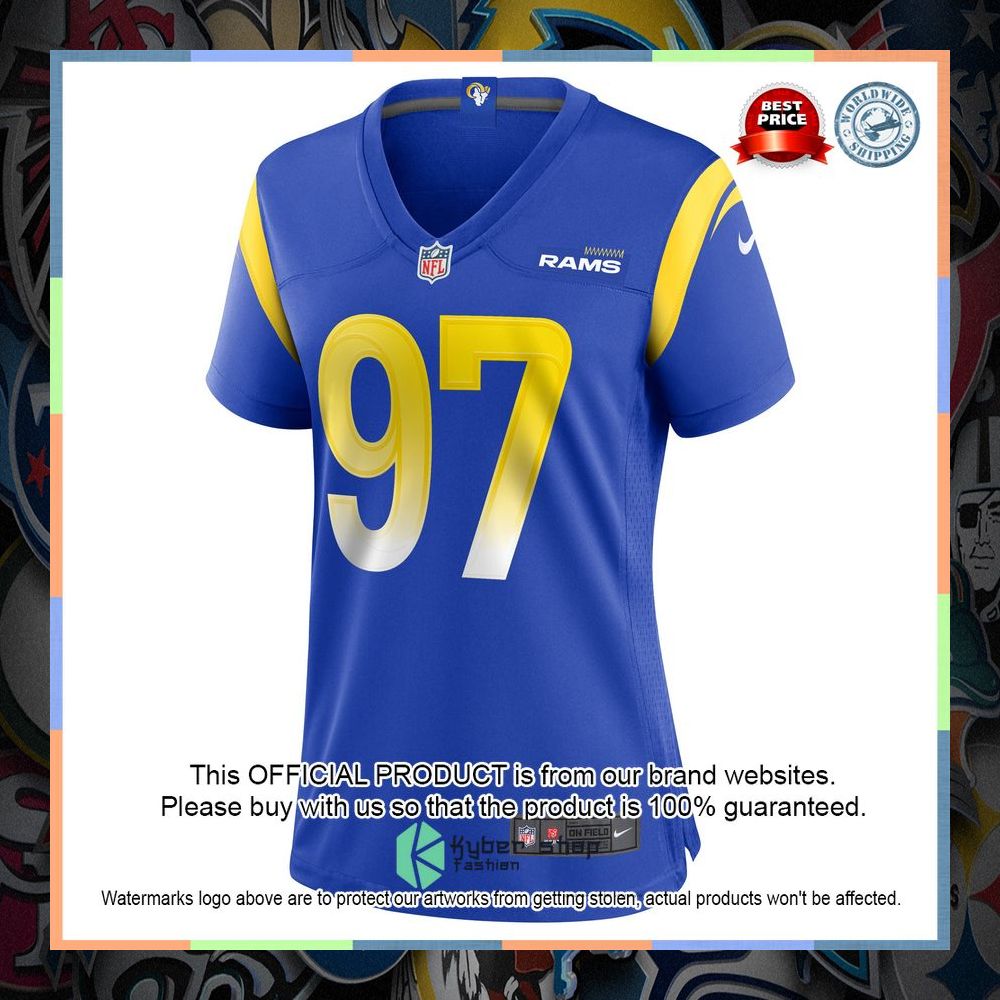 Michael Hoecht Los Angeles Rams Women's Royal Football Jersey 6 Michael Hoecht Los Angeles Rams Women's Royal Football Jersey word3