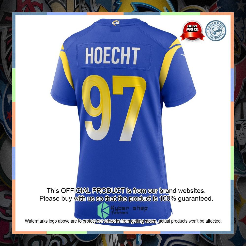 Michael Hoecht Los Angeles Rams Women's Royal Football Jersey 7 Michael Hoecht Los Angeles Rams Women's Royal Football Jersey word3