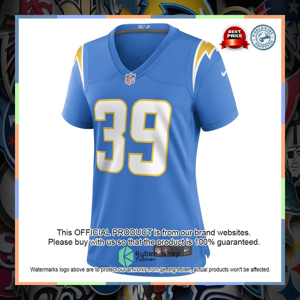 Michael Jacquet Los Angeles Chargers Women's Powder Blue Football Jersey 6 Michael Jacquet Los Angeles Chargers Women's Powder Blue Football Jersey word2