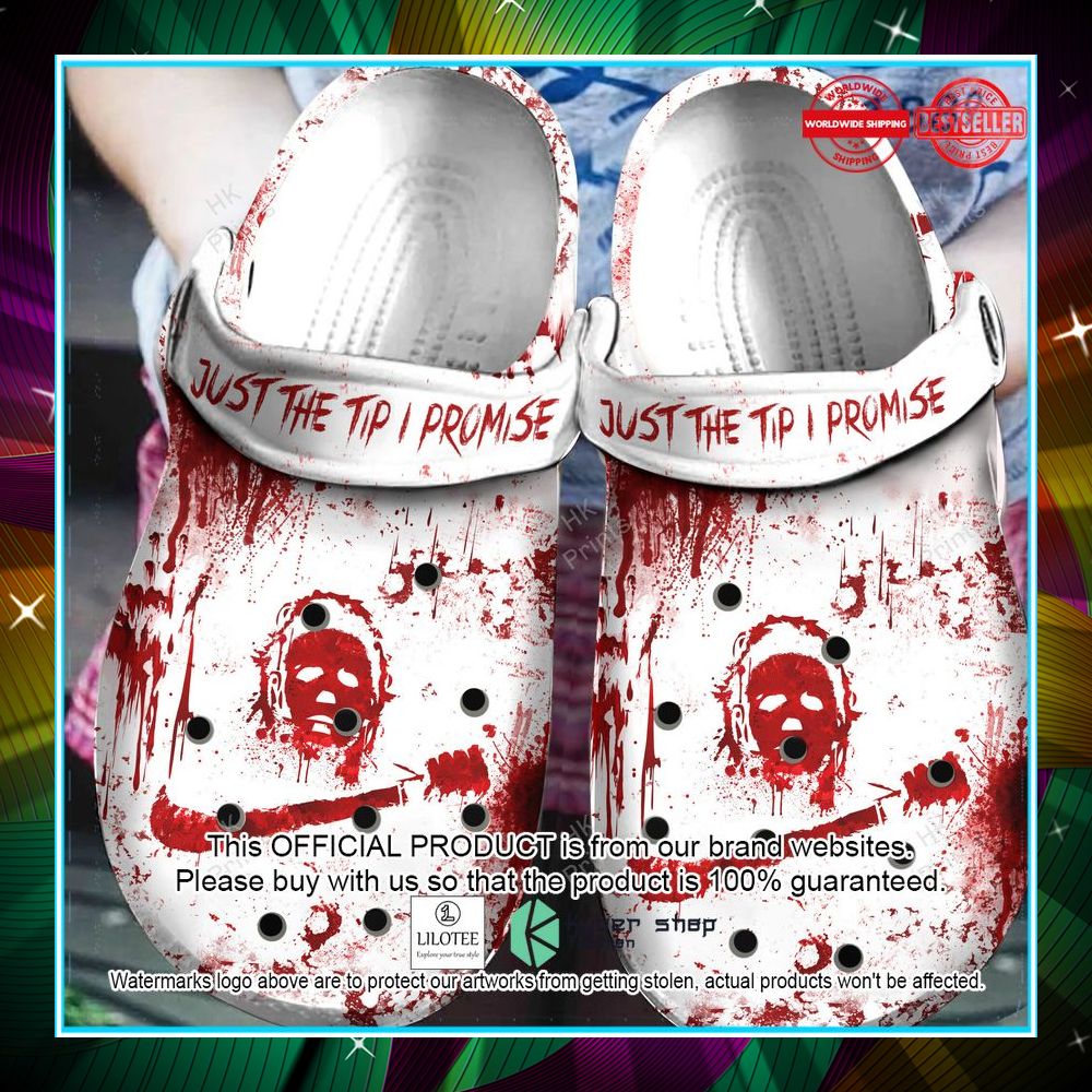 Michael Myers Just The Tip I Promise Christmas Crocband Shoes 4 Michael Myers Just The Tip I Promise Christmas Crocband Shoes word2
