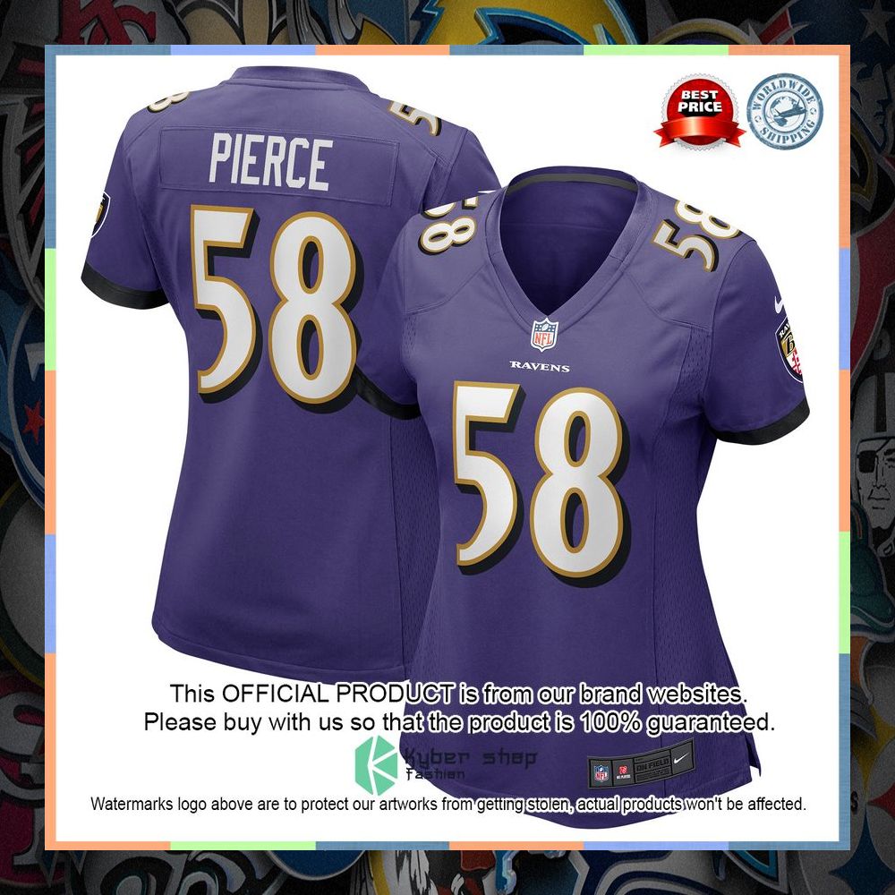 Michael Pierce Baltimore Ravens Women's Purple Football Jersey 5 Michael Pierce Baltimore Ravens Women's Purple Football Jersey word3