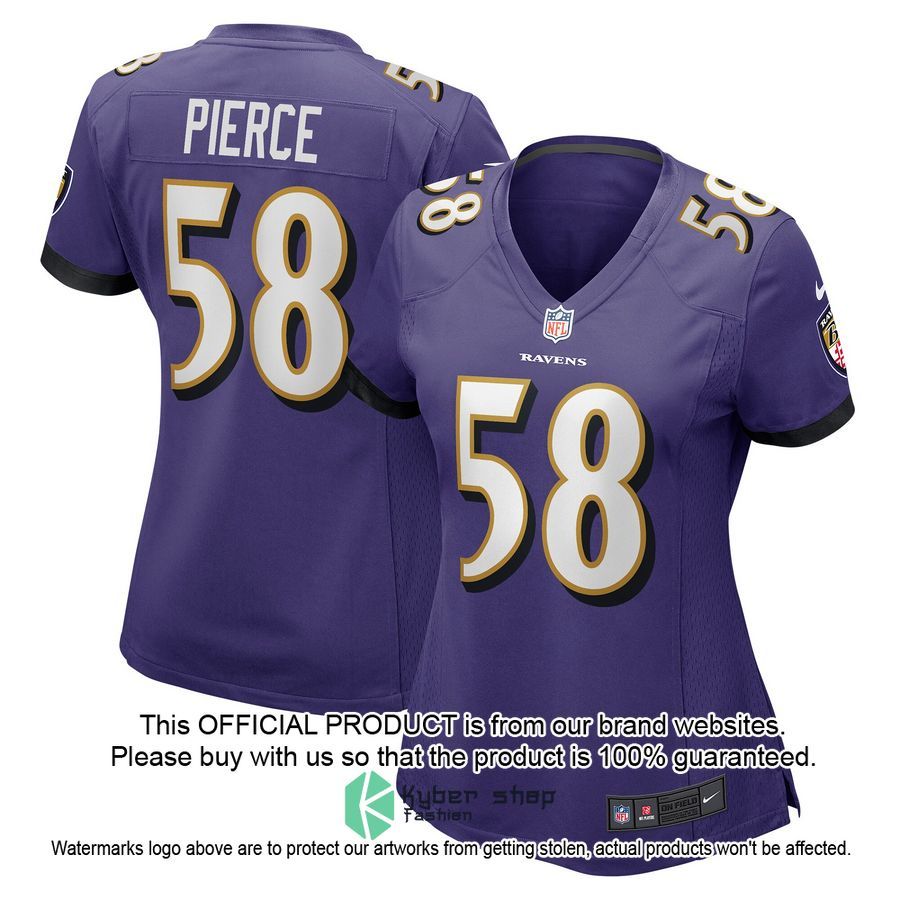 Michael Pierce Baltimore Ravens Women's Purple Football Jersey 4 Michael Pierce Baltimore Ravens Women's Purple Football Jersey word3