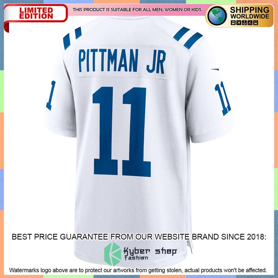 Michael Pittman Jr. Indianapolis Colts White Football Jersey 3 Michael Pittman Jr. Indianapolis Colts White Football Jersey word3