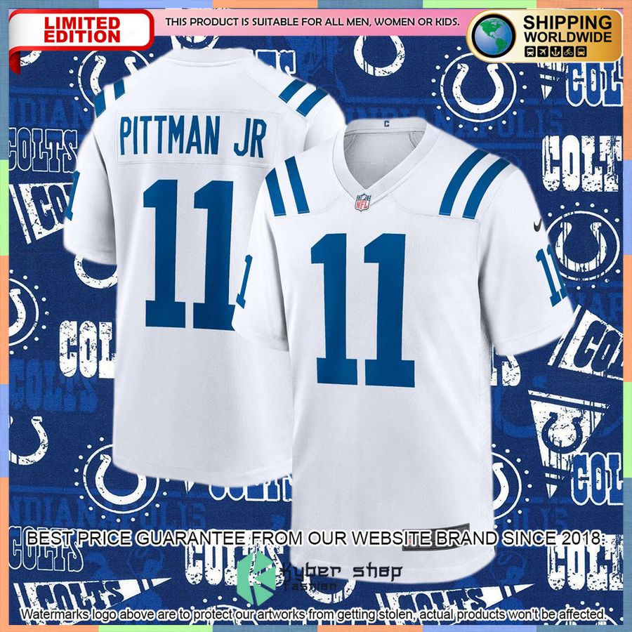 Michael Pittman Jr. Indianapolis Colts White Football Jersey 4 Michael Pittman Jr. Indianapolis Colts White Football Jersey word3