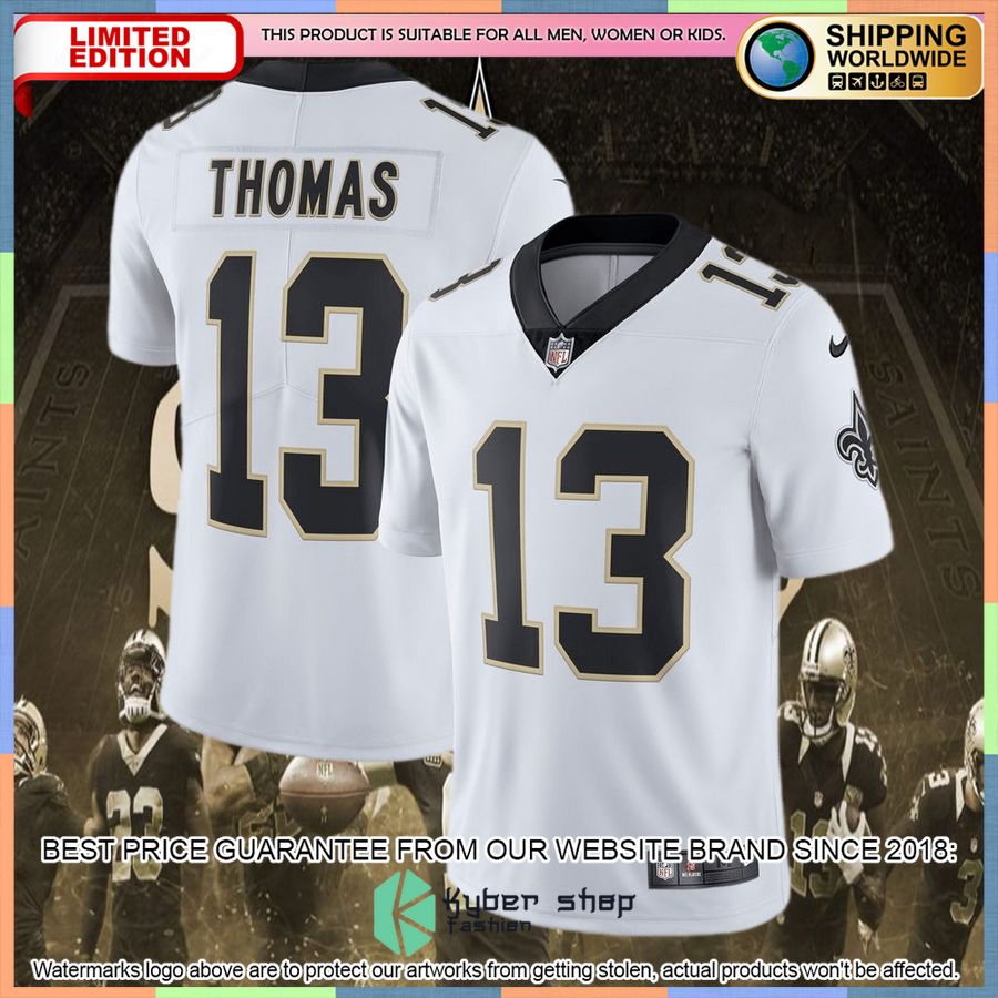 Michael Thomas New Orleans Saints Vapor Untouchable White Football Jersey 4 Michael Thomas New Orleans Saints Vapor Untouchable White Football Jersey word2