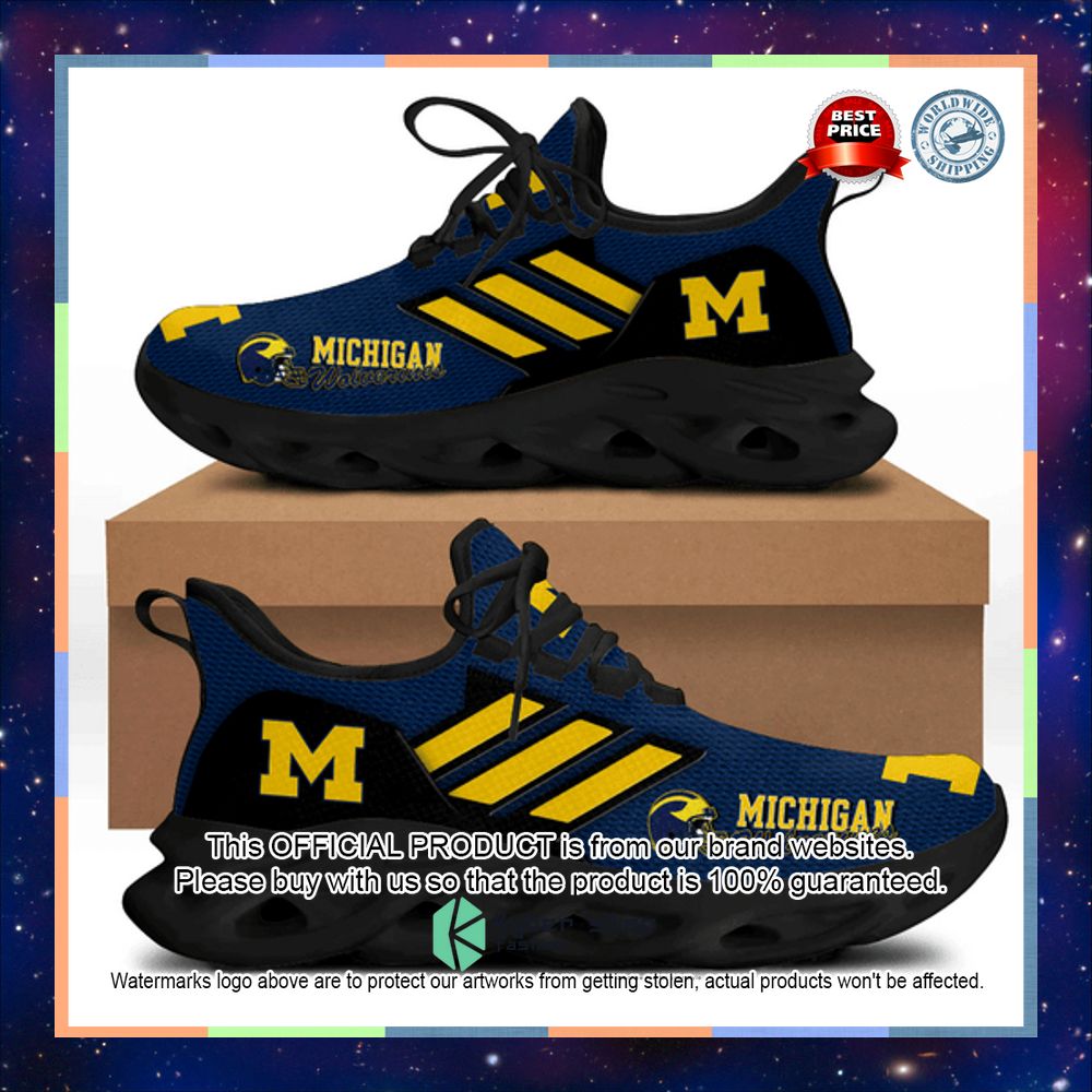 Michigan Wolverines blue Max Soul Shoes 6 Michigan Wolverines blue Max Soul Shoes word2