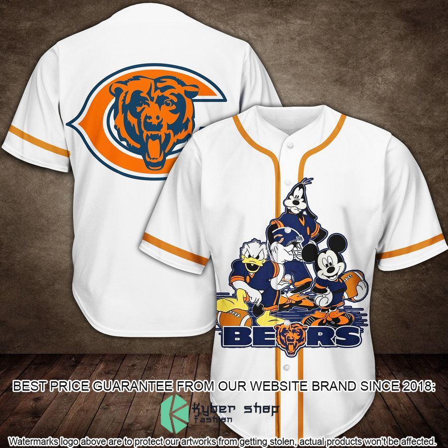 Mickey Mouse and Friends Chicago Bears Baseball Jersey 7 Mickey Mouse and Friends Chicago Bears Baseball Jersey word1