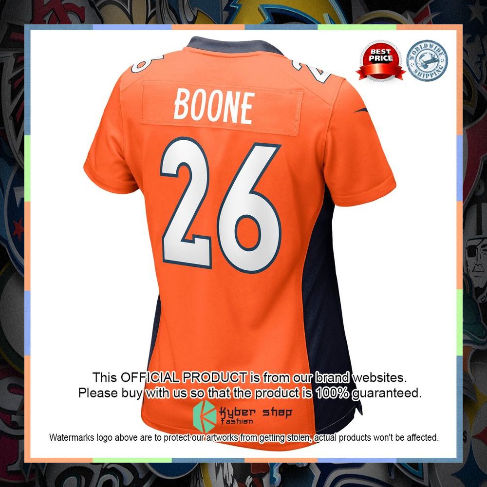 Mike Boone Denver Broncos Women's Orange Football Jersey 7 Mike Boone Denver Broncos Women's Orange Football Jersey word1