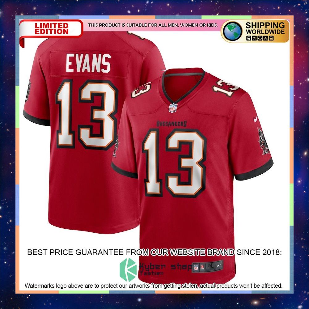 Mike Evans Tampa Bay Buccaneers Red Football Jersey 4 Mike Evans Tampa Bay Buccaneers Red Football Jersey word3
