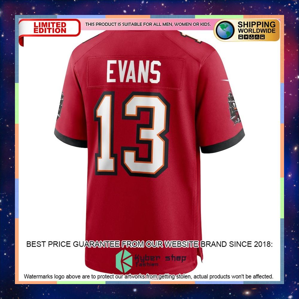 Mike Evans Tampa Bay Buccaneers Red Football Jersey 6 Mike Evans Tampa Bay Buccaneers Red Football Jersey word3
