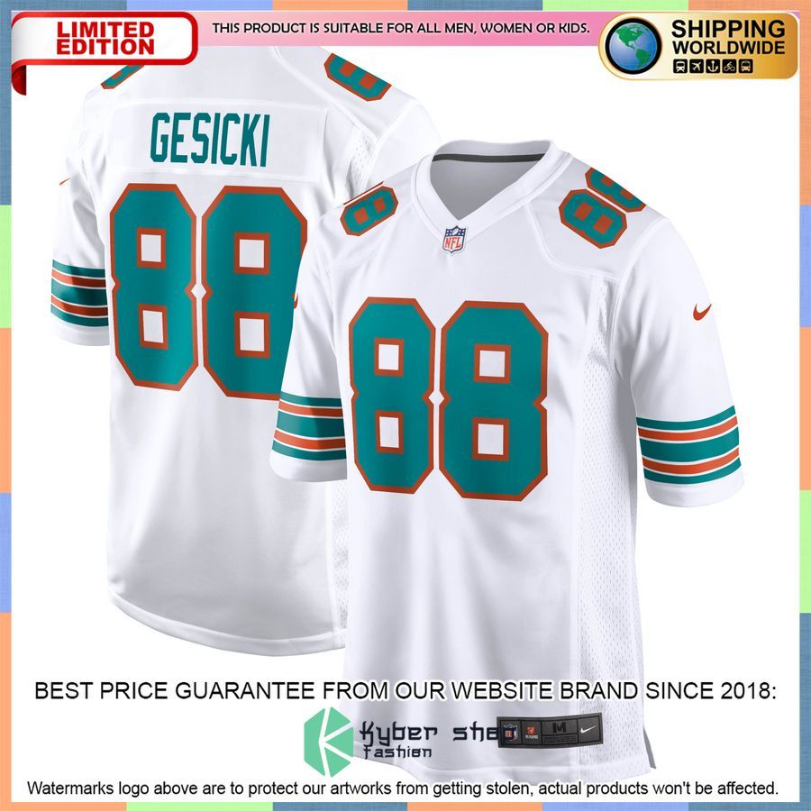 Mike Gesicki Miami Dolphins White Football Jersey