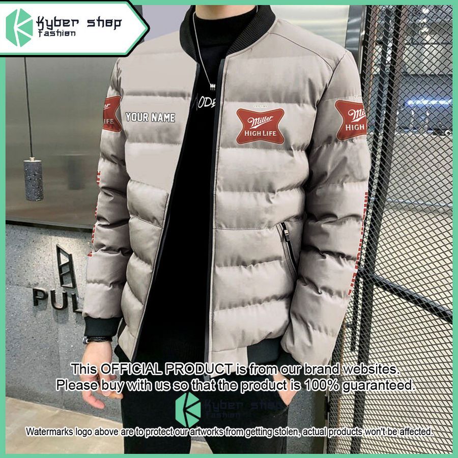 Miller High Life Custom Puffer Down Jacket word3