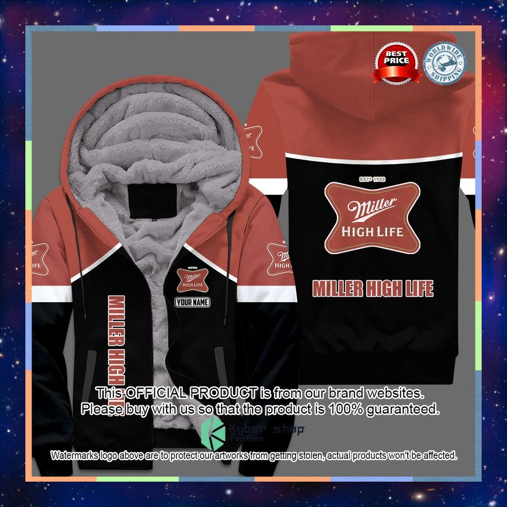 Miller High Life Fleece hoodie 3 Miller High Life Fleece hoodie word2
