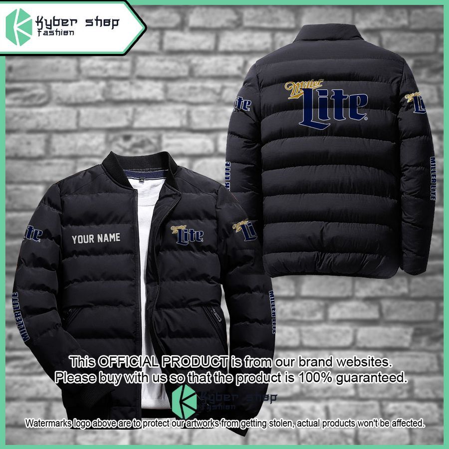 Miller Lite Custom Puffer Down Jacket word2