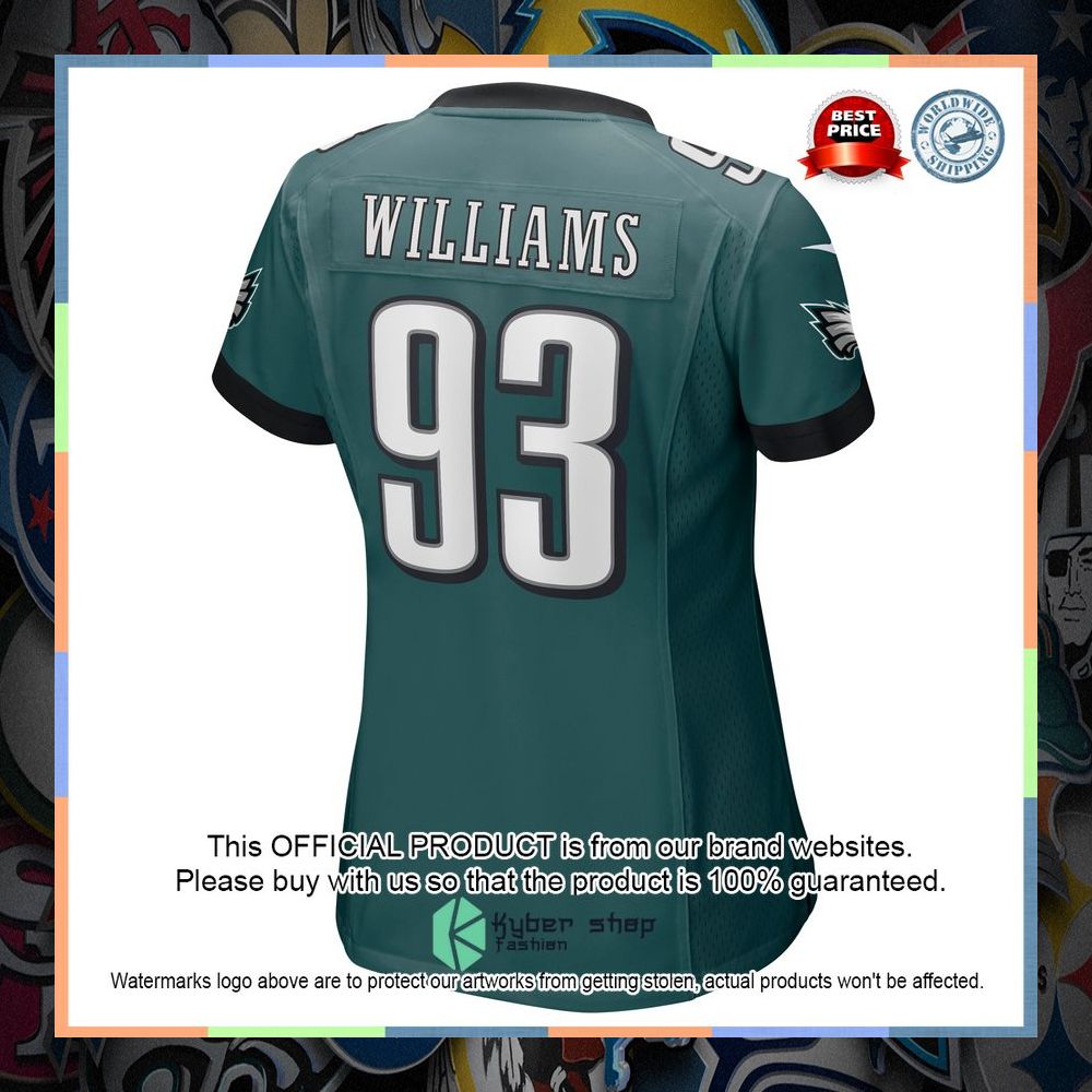 Milton Williams Philadelphia Eagles Women's Midnight Green Football Jersey 7 Milton Williams Philadelphia Eagles Women's Midnight Green Football Jersey word3