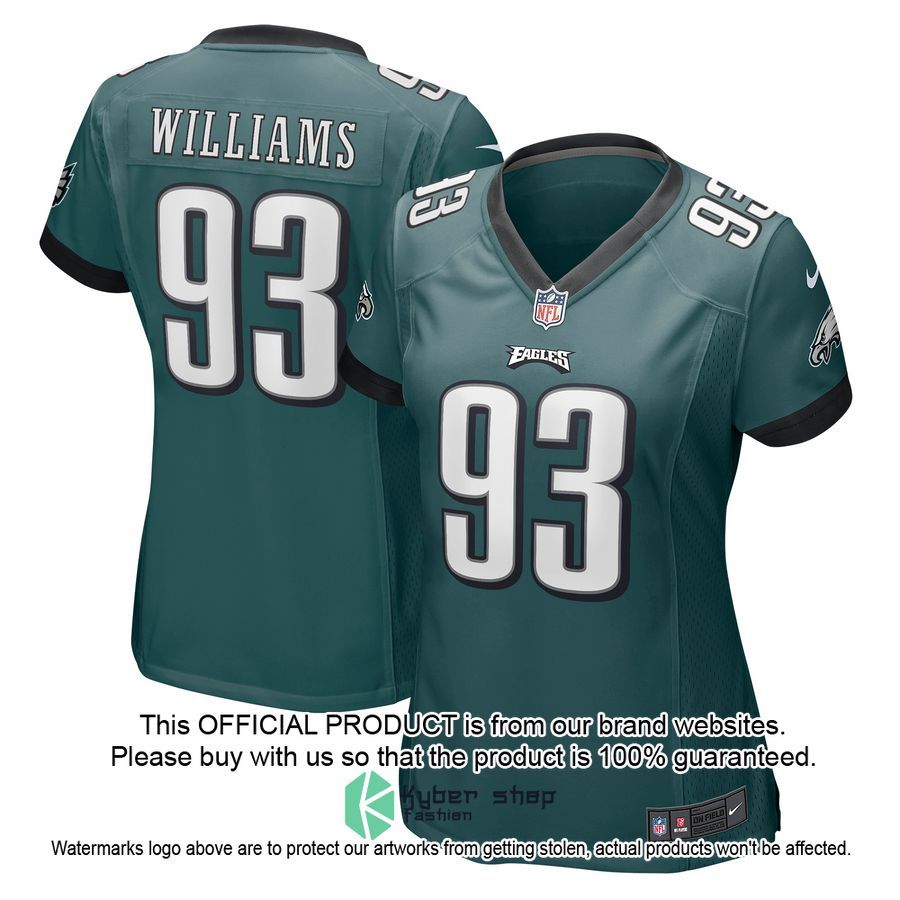 Milton Williams Philadelphia Eagles Women's Midnight Green Football Jersey 4 Milton Williams Philadelphia Eagles Women's Midnight Green Football Jersey word3