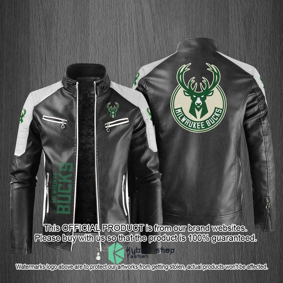 Milwaukee Bucks Motor Block Leather Jacket