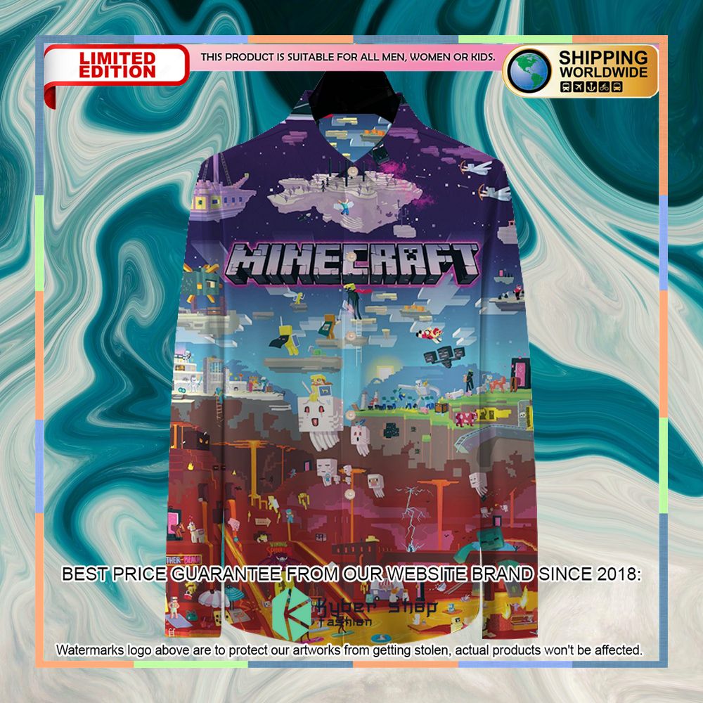 Minecraft Long Sleeve Shirt 3 Minecraft Long Sleeve Shirt word3