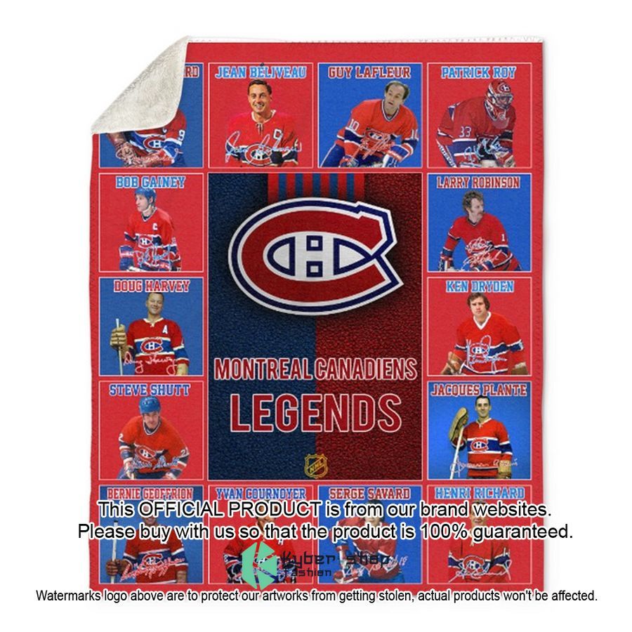 Montreal Canadiens Legends Players NFL Blanket