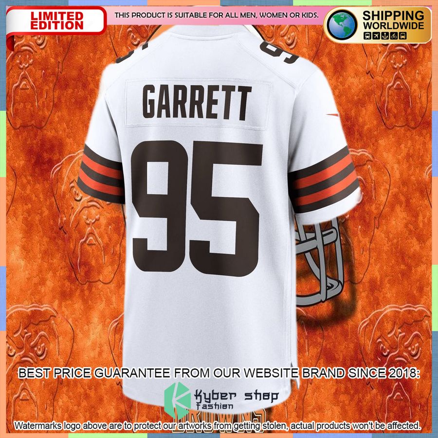 Myles Garrett Cleveland Browns White Football Jersey 6 Myles Garrett Cleveland Browns White Football Jersey word1