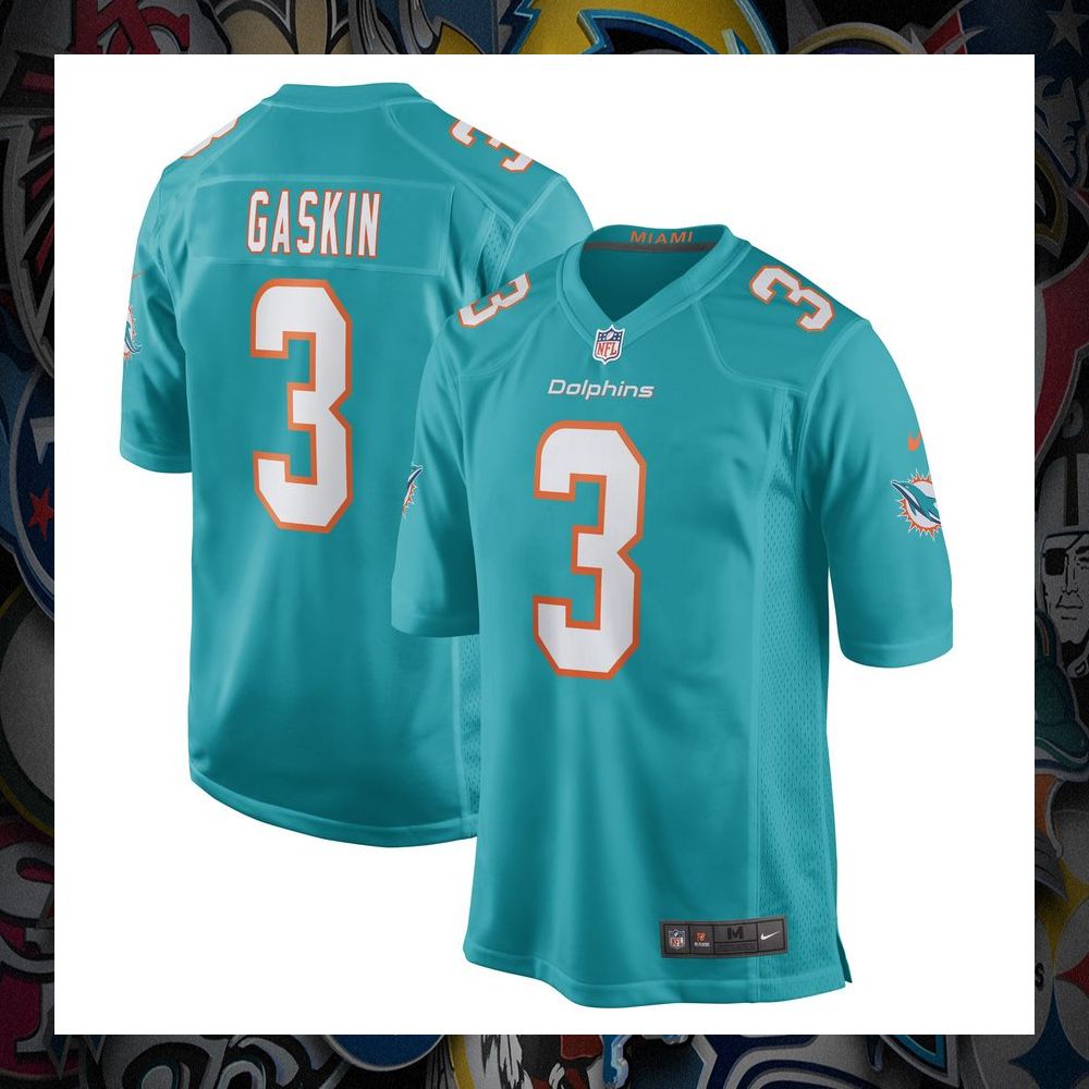 Myles Gaskin Miami Dolphins Aqua Football Jersey 5 Myles Gaskin Miami Dolphins Aqua Football Jersey word1