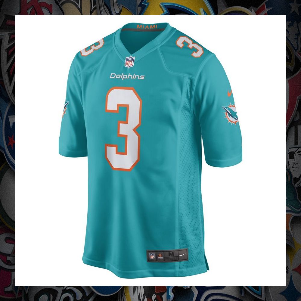 Myles Gaskin Miami Dolphins Aqua Football Jersey 6 Myles Gaskin Miami Dolphins Aqua Football Jersey word1