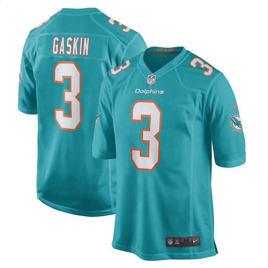 Myles Gaskin Miami Dolphins Aqua Football Jersey 4 Myles Gaskin Miami Dolphins Aqua Football Jersey word1