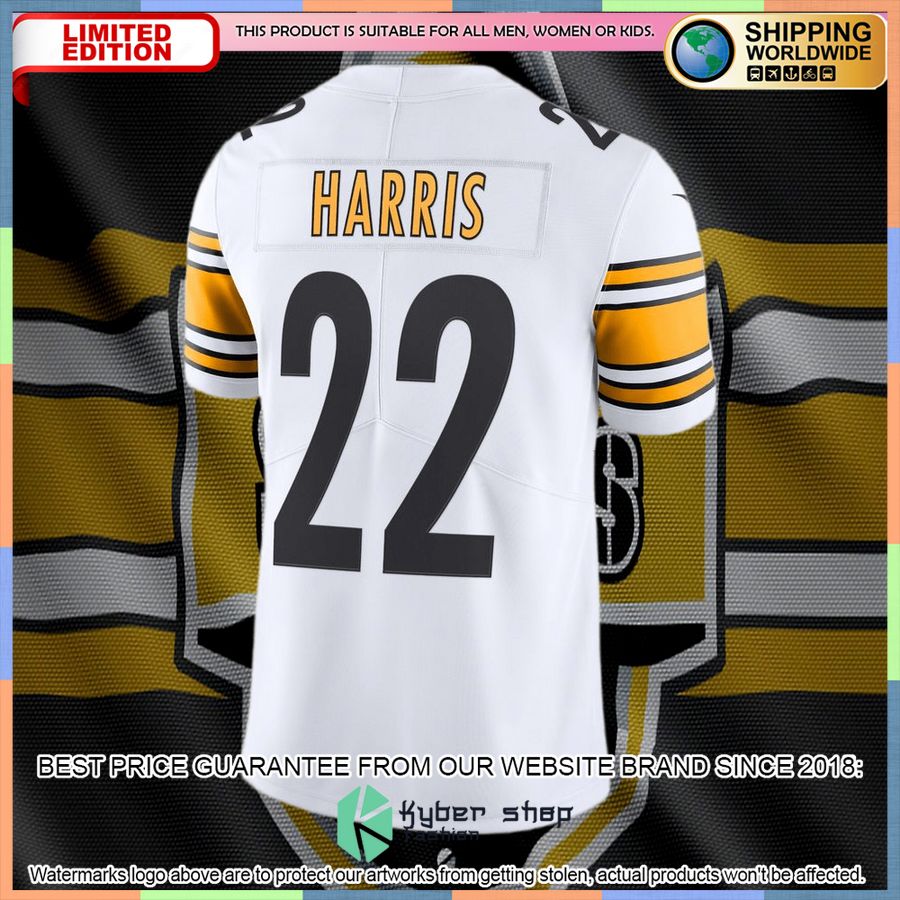 Najee Harris Pittsburgh Steelers Vapor White Football Jersey 6 Najee Harris Pittsburgh Steelers Vapor White Football Jersey word1