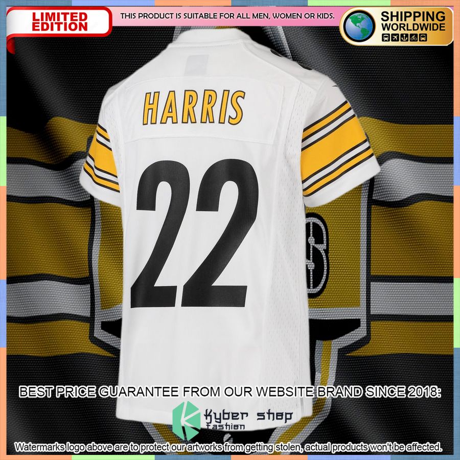 Najee Harris Pittsburgh Steelers Youth White Football Jersey 6 Najee Harris Pittsburgh Steelers Youth White Football Jersey word3