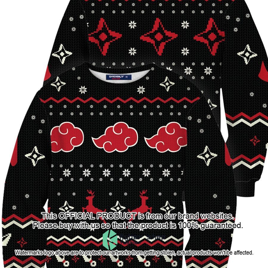 Naruto Akatsuki Symbol black Christmas Sweater