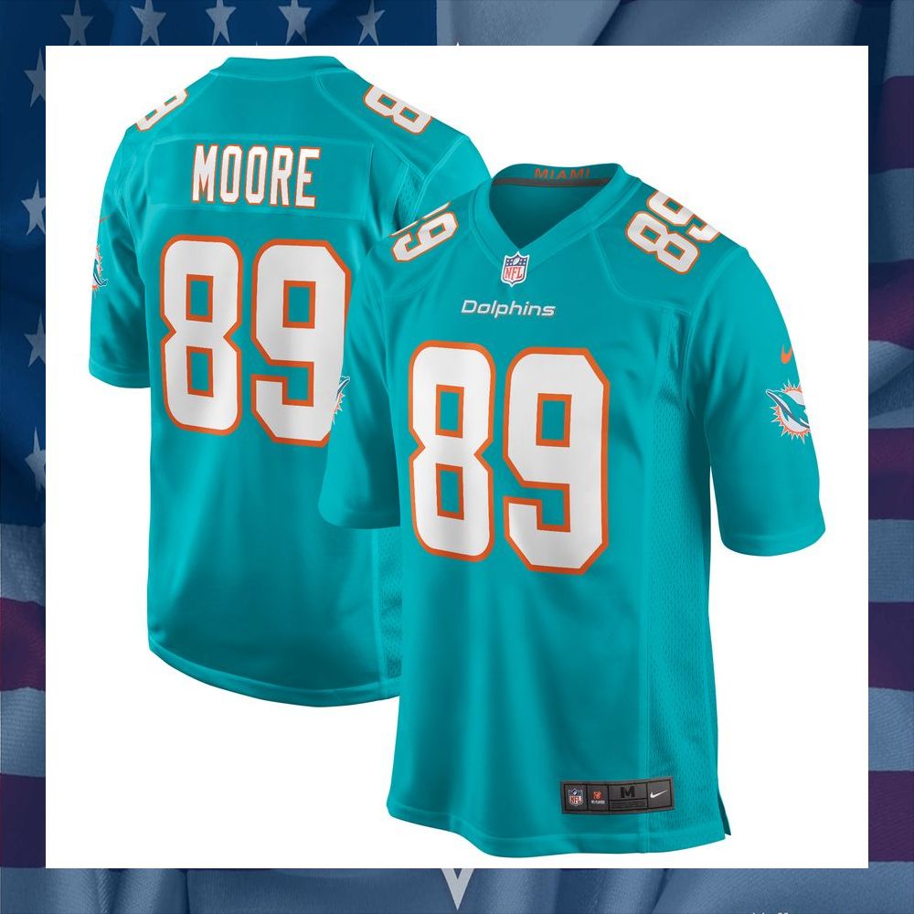 Nat Moore Miami Dolphins Football Retired Aqua Football Jersey 5 Nat Moore Miami Dolphins Football Retired Aqua Football Jersey word2