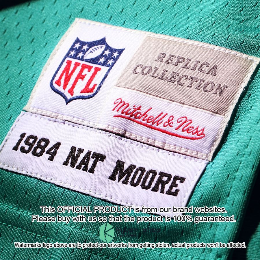 Nat Moore Miami Dolphins Mitchell & Ness 1984 Legacy Replica Aqua Football Jersey 6 Nat Moore Miami Dolphins Mitchell & Ness 1984 Legacy Replica Aqua Football Jersey word3