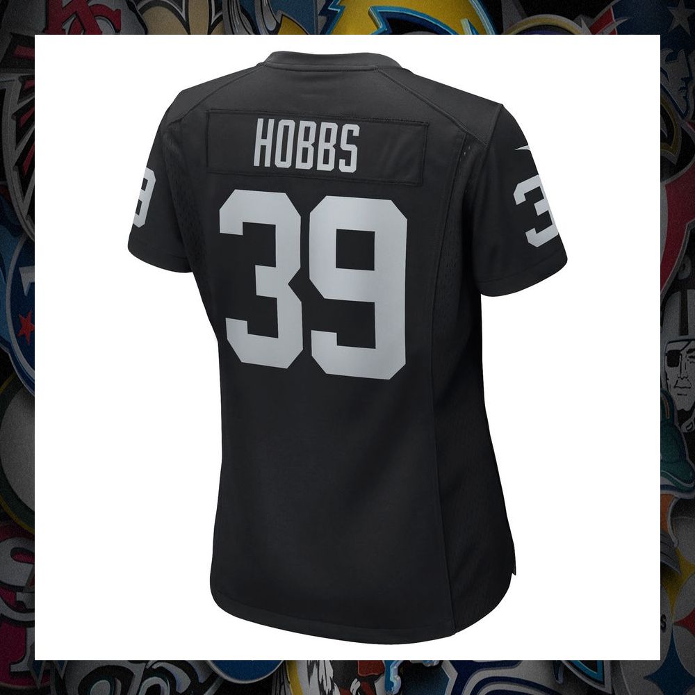 Nate Hobbs Las Vegas Raiders Black Football Jersey 31 Nate Hobbs Las Vegas Raiders Black Football Jersey word1
