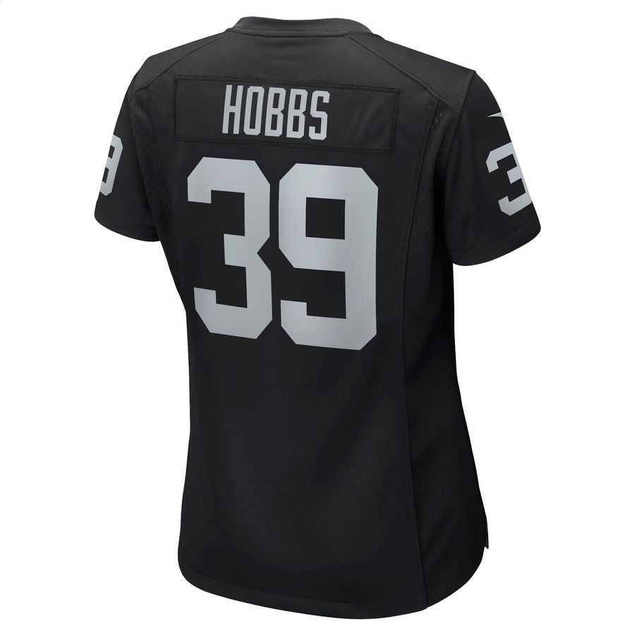 Nate Hobbs Las Vegas Raiders Black Football Jersey 27 Nate Hobbs Las Vegas Raiders Black Football Jersey word1