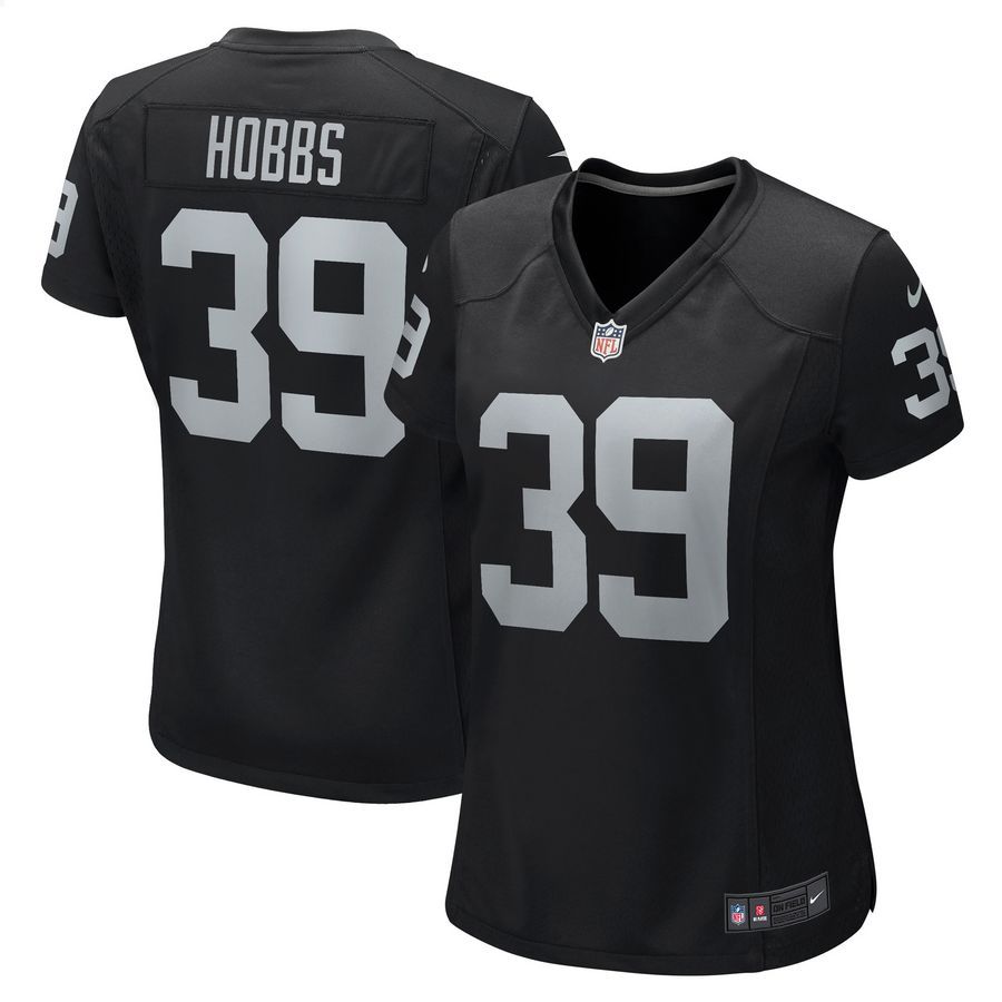 Nate Hobbs Las Vegas Raiders Black Football Jersey 28 Nate Hobbs Las Vegas Raiders Black Football Jersey word1